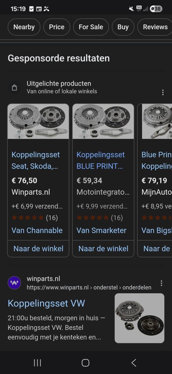 Bleuprint koppeling set volkswagen