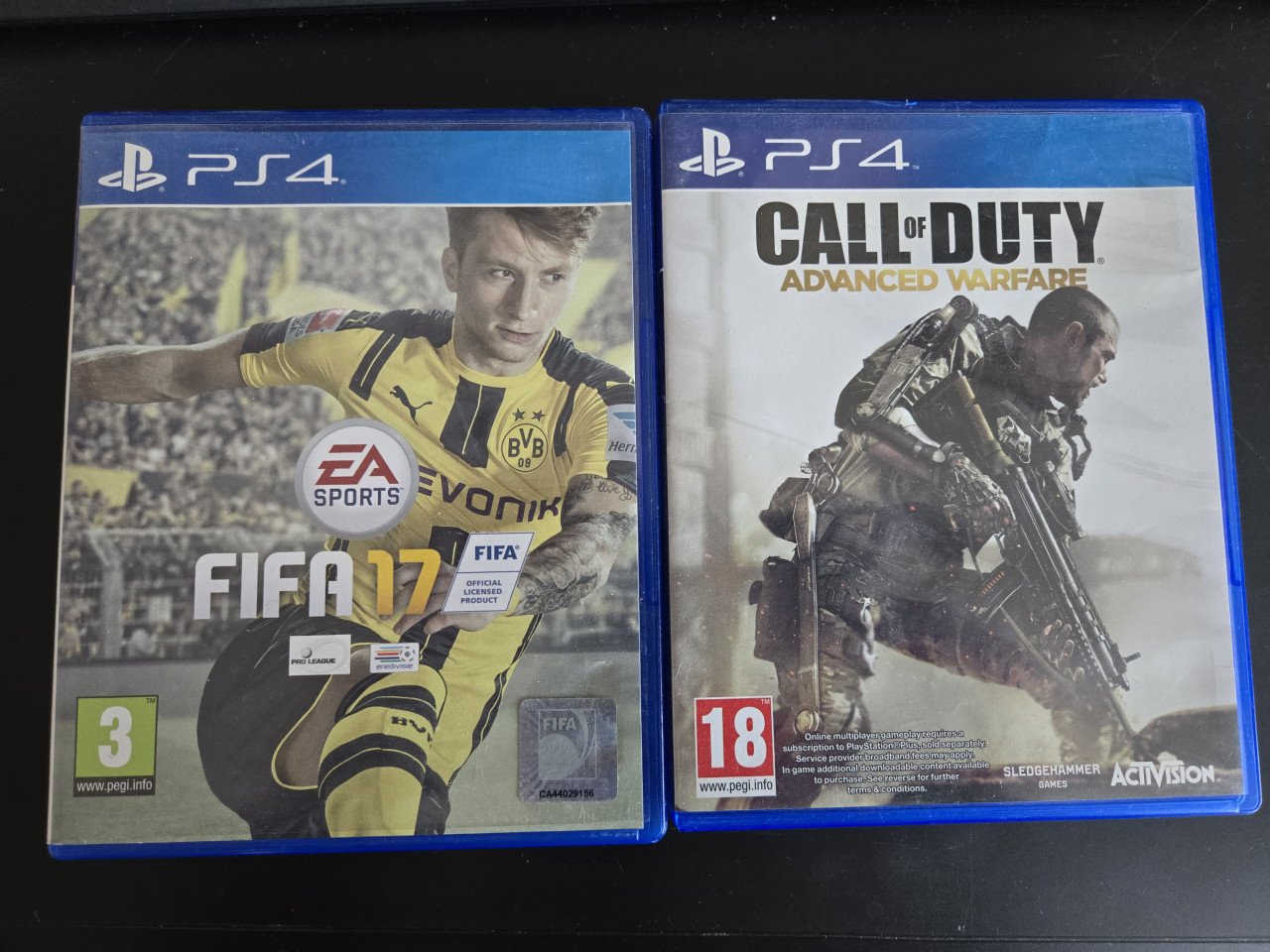 PS4 spellen Fifa 19, Watchdogs 2, Fifa 17, Caal of Duty advanced warfare