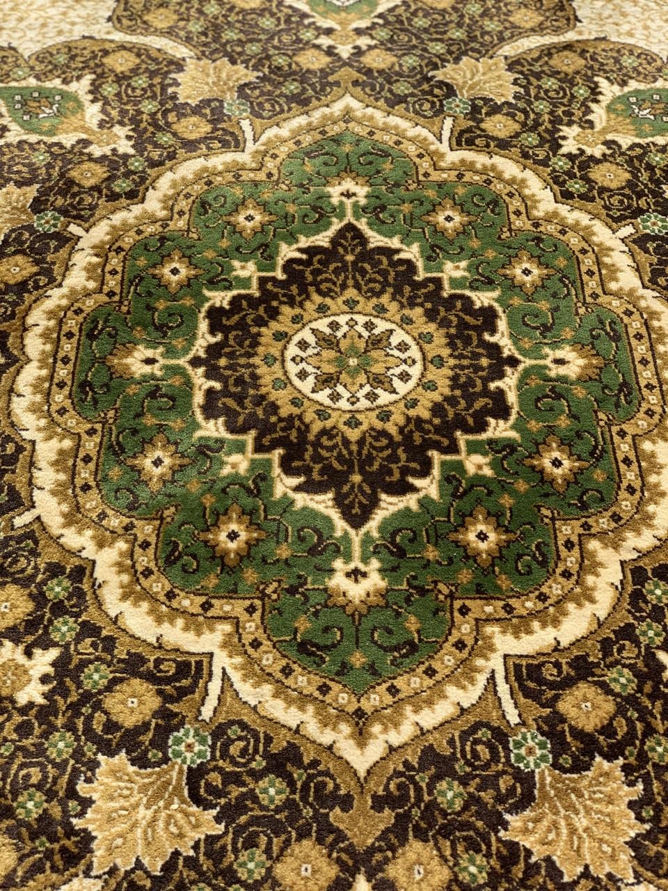 🍀Prachtig Sfeervol Groen Vintage Vloerkleed Zuiver Scheerwol 🍀