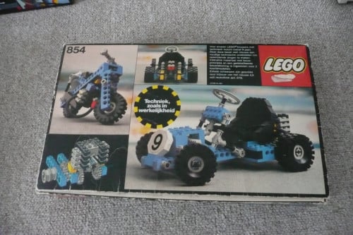 Technisch lego cart en motorfiets