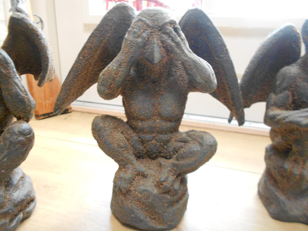 Horen zien zwijgen apen beeldjes ghotic fantasy