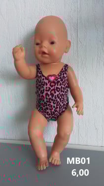 Baby born / babyborn badpak . Opbrengst KiKa. Poppenkleertjes.