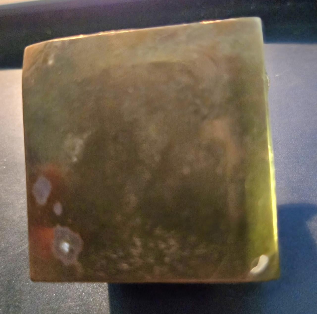Vintage koperen/messing miniatuur koffiemolen ( 4x4x4 cm),