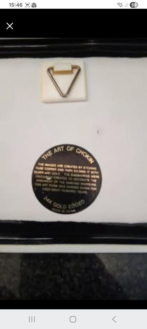 Art of Chokin lijstje met 24 k