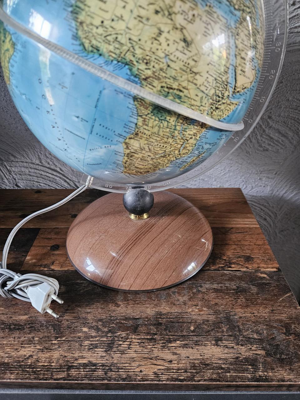 Vintage Wereldbol met Verlichting - Rico Florence italy