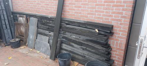 Kunststof vlonder planken breed 15 x2 cm div lengtes .totaal 12 m2