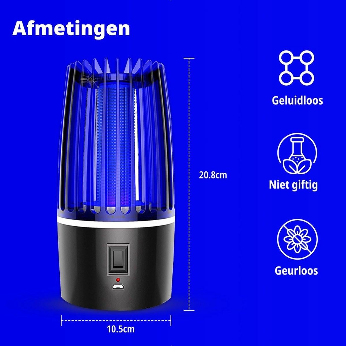 Elektrische Muggenlamp/Lamp met ophangbeugel-oplaadbaar