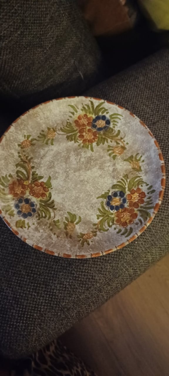 Set van 6 vintage gebaks-bordjes  20,--€