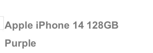 Apple iphone 14 purple 128 GB