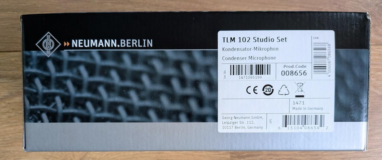 Professionele Neumann TLM 102 condensator microfoon (studio set)