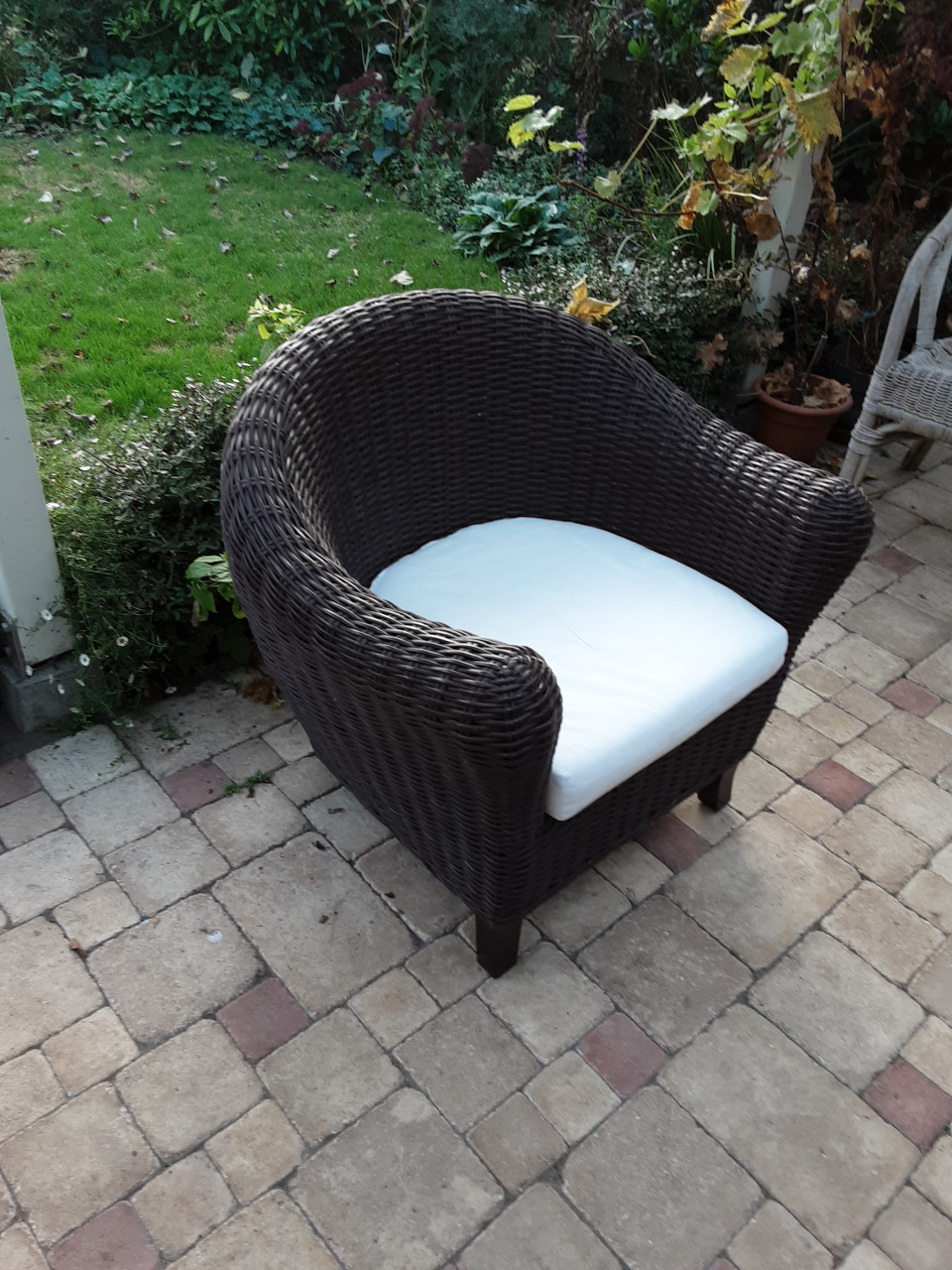 Rieten fauteuil