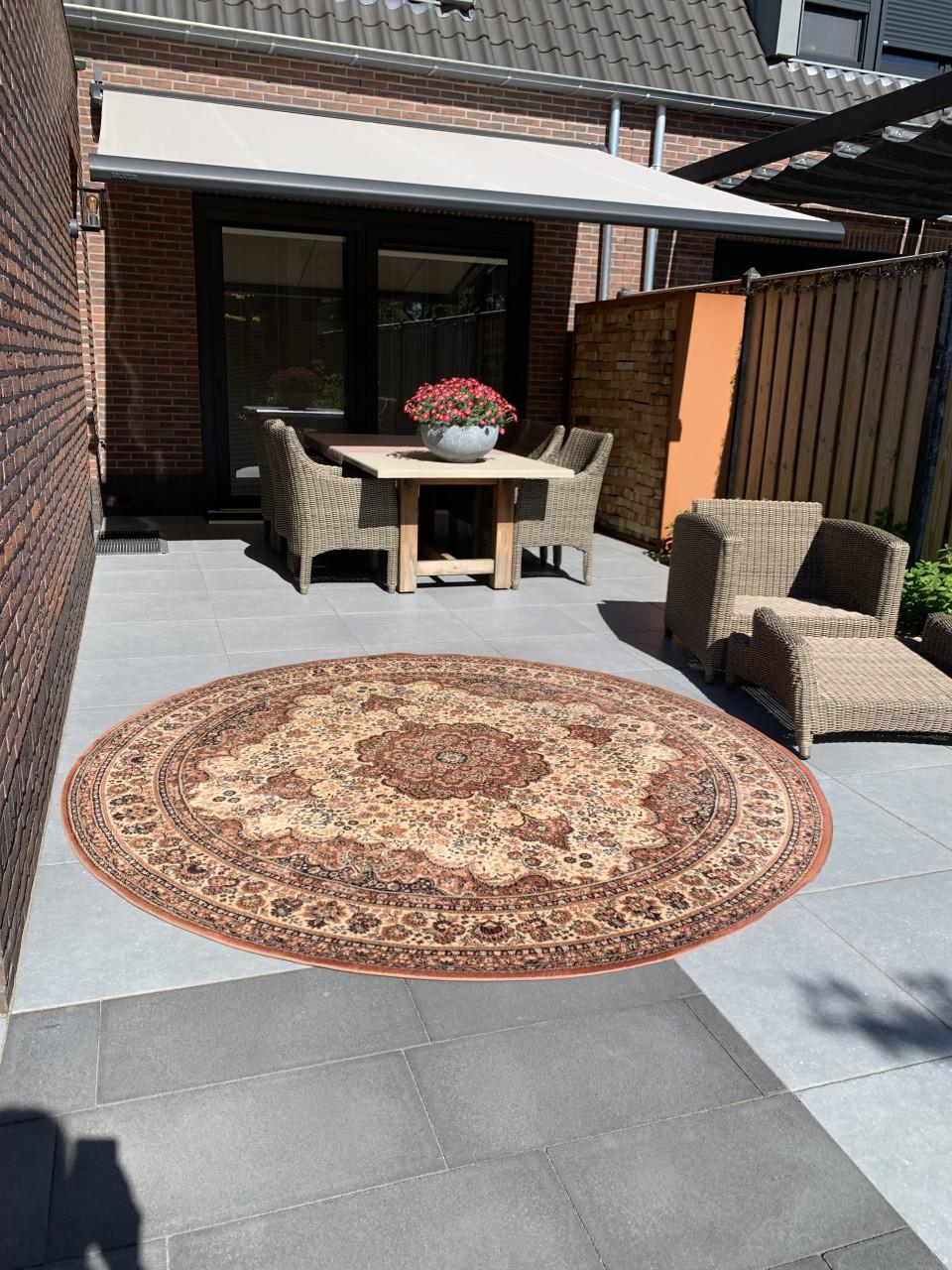 🤎✨Schitterend Sfeervol Rond Vintage Vloerkleed in NIEUWSTAAT🤎✨