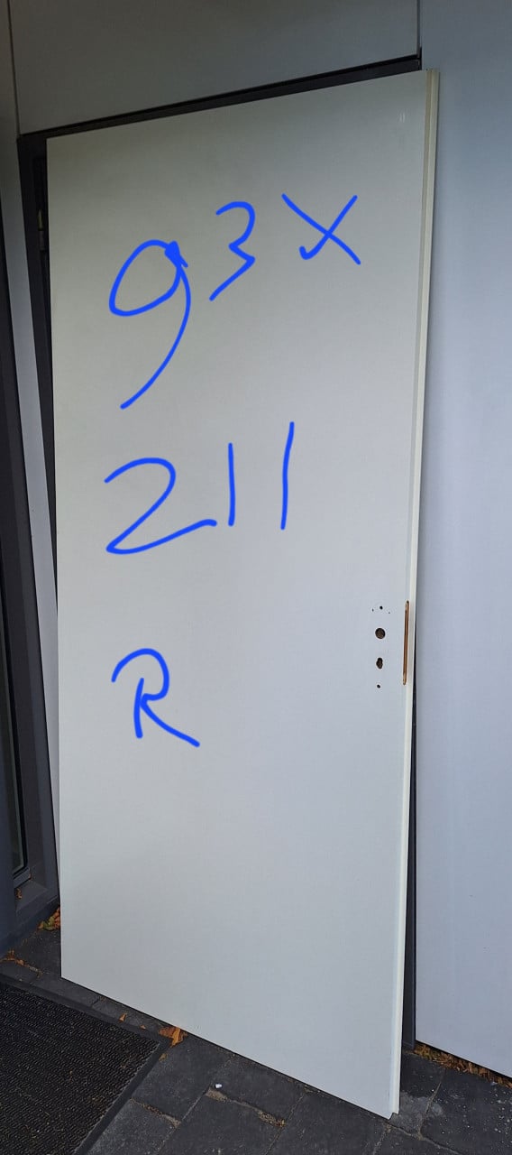Binnendeur opdek 93x211 cm rechtsdraaiend