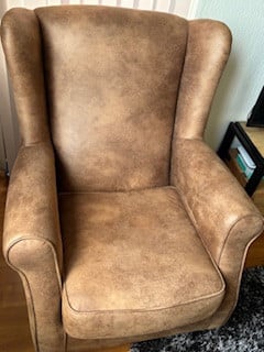 Relax zit stoel, suede bruin