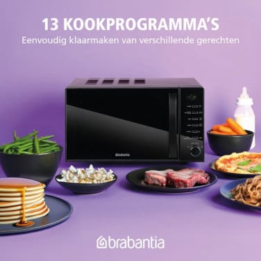 Brabantia BBEK1145DG Magnetron Grillfunctie 13 automatische kookprogramma’s
