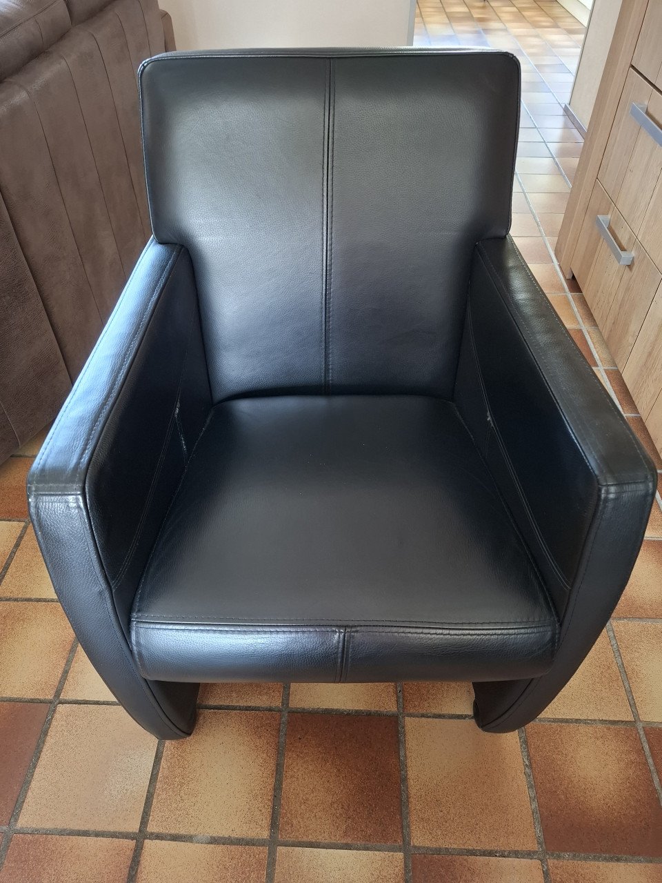 Lederen eetkamer stoelen