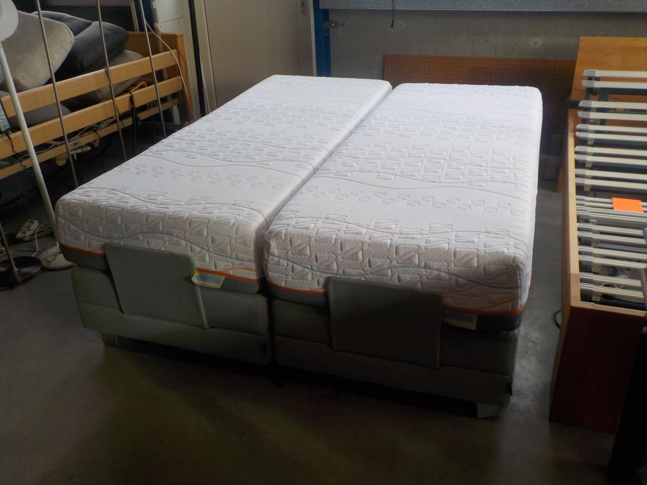 2 elektrische boxsprings ( Karlsson ) + 2 als nieuw matrassen MLINE