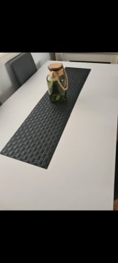6 zwarte placemat (alleen als decoratie gebruikt)