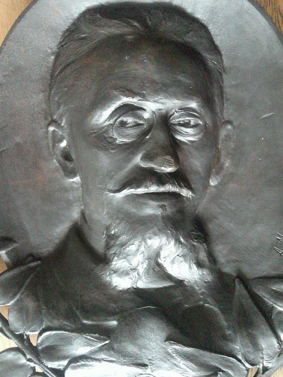 GROTE BRONZEN PLAQUETTE 1906, GESIGNEERD A.MASSELOT