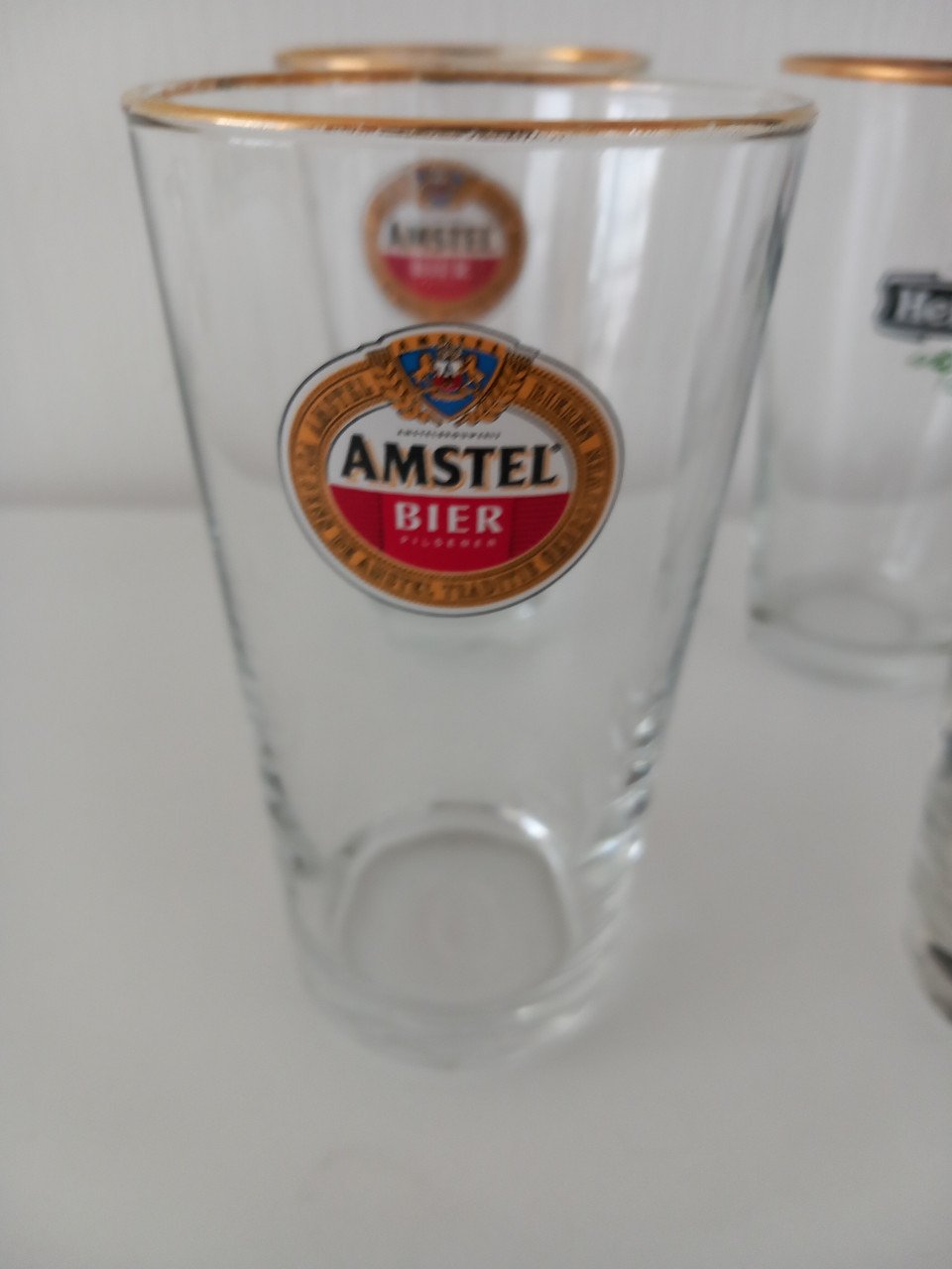 Bierglazen emmer/vaasje Amstel/heineken