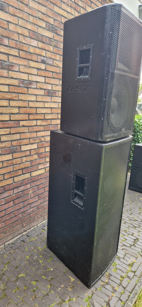 2x passieve subwoofers dubbel 15 inch 600 watt met FANE speakers.