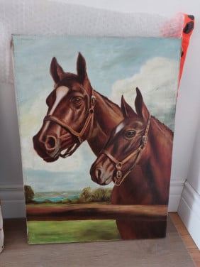 Schilderijen 'Stierenvechter' & 'Paarden'