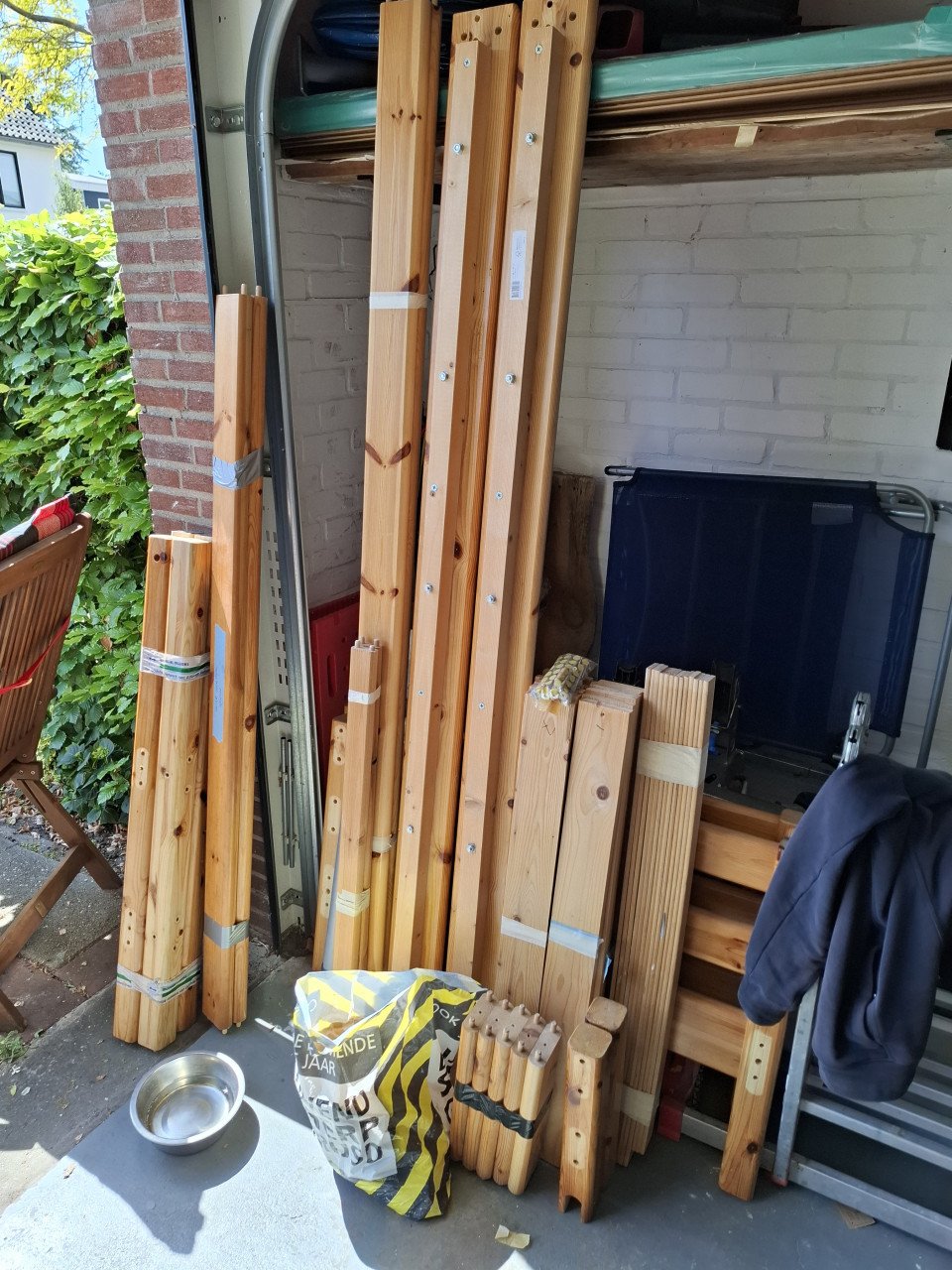 Flexa Hoogslaper met bureaublad (naturel grenen)