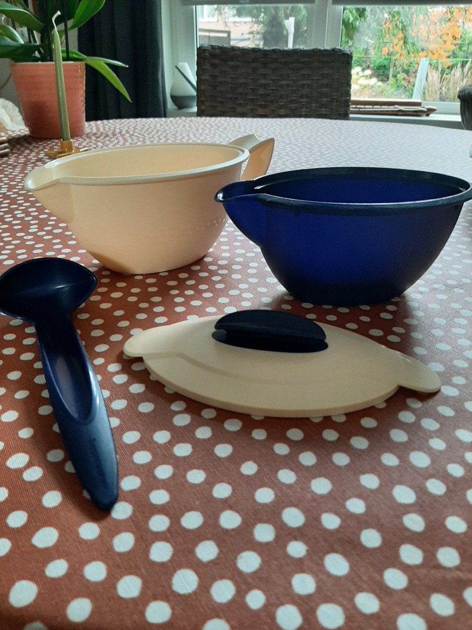 Tupperware sauskom en ovenschaal