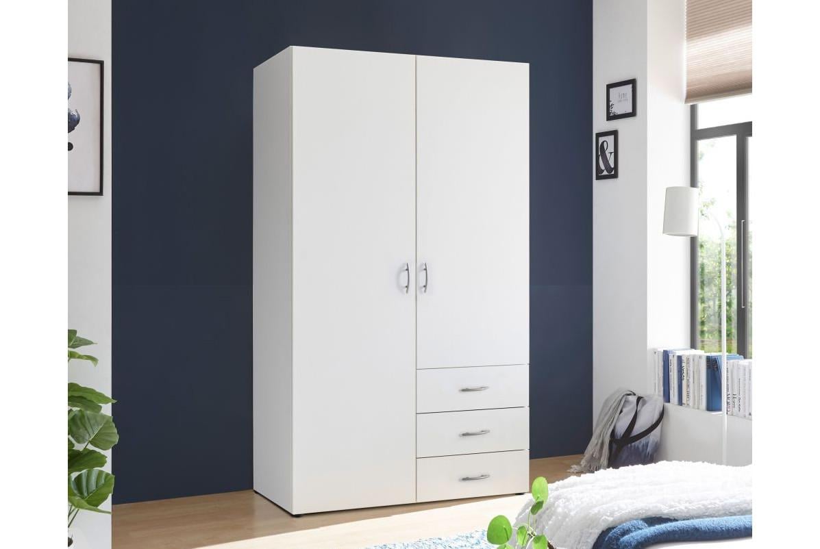 Grote kledingkast 3 of 4 dr. Wit met Lichteiken of Antraciet