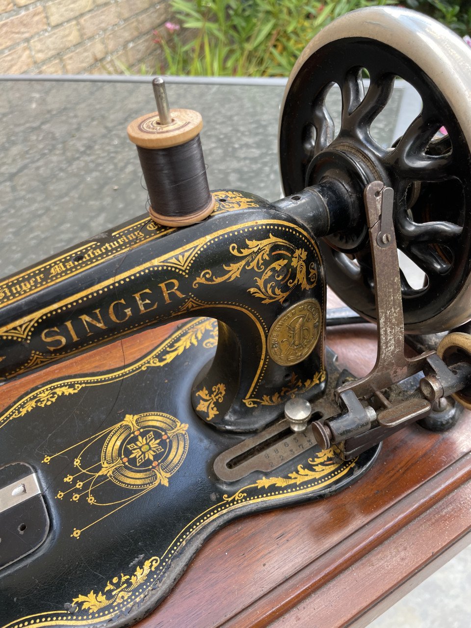 ANTIEKE SINGER NAAIMACHINE