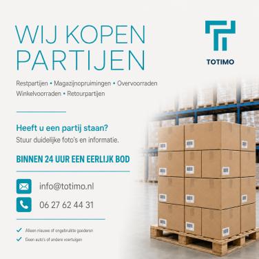 Wij kopen partijen goederen – klein én groot