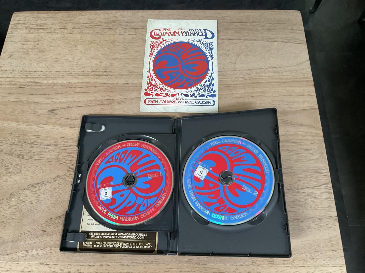 Eric Clapton + Cream dvd's.