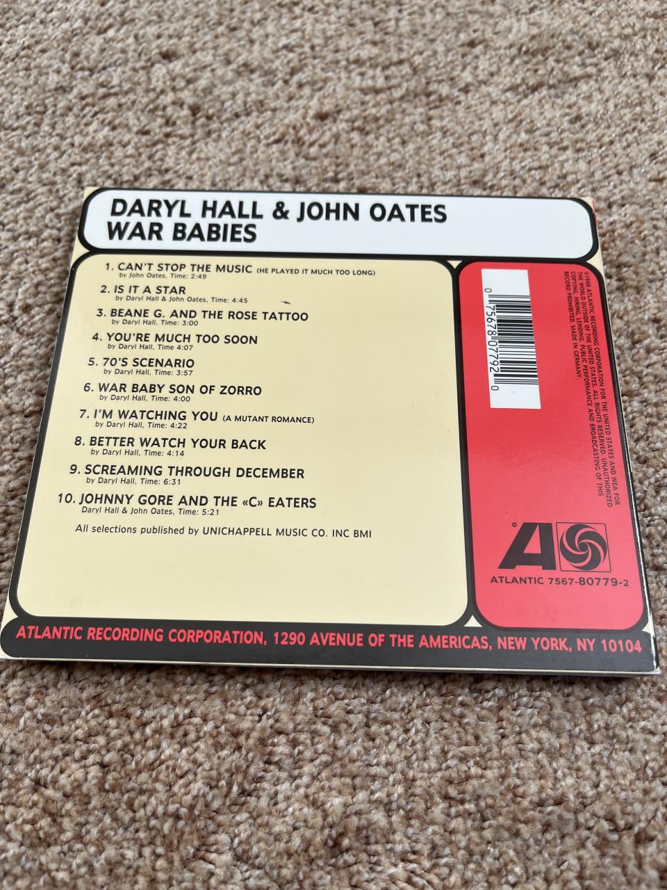 Cd- Hall & Oates, titel War Babies