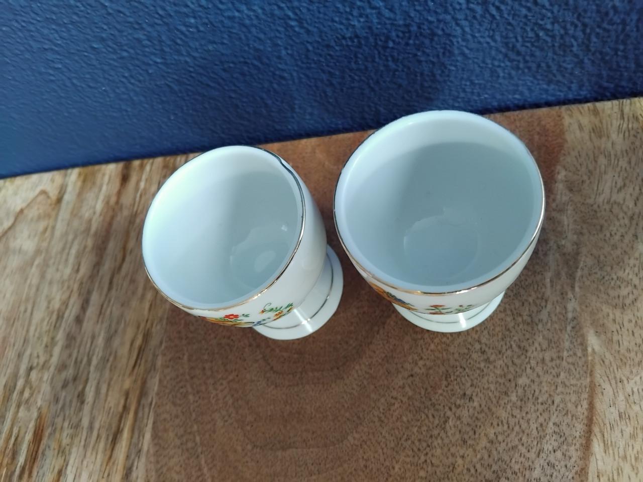 Vintage Eierdopjes Porselein 50's/60's