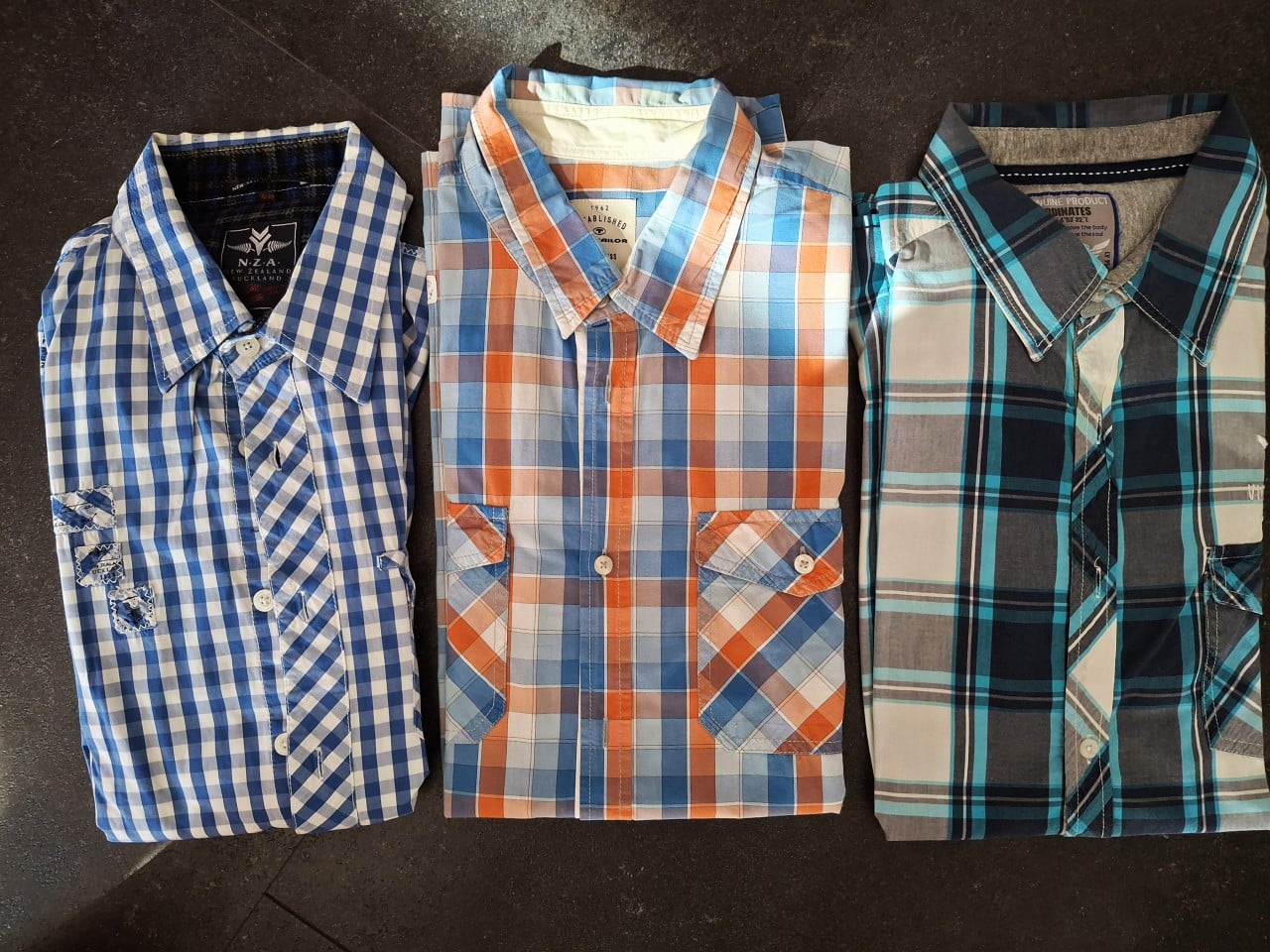 7 katoenen merk overhemden i.z.g.st. maat XL