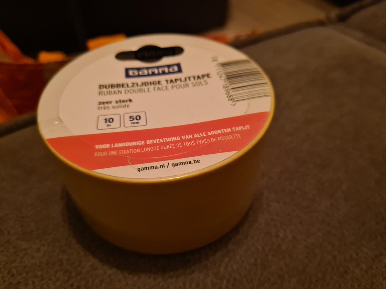 Tapijt tape dubbelzijdig 10m