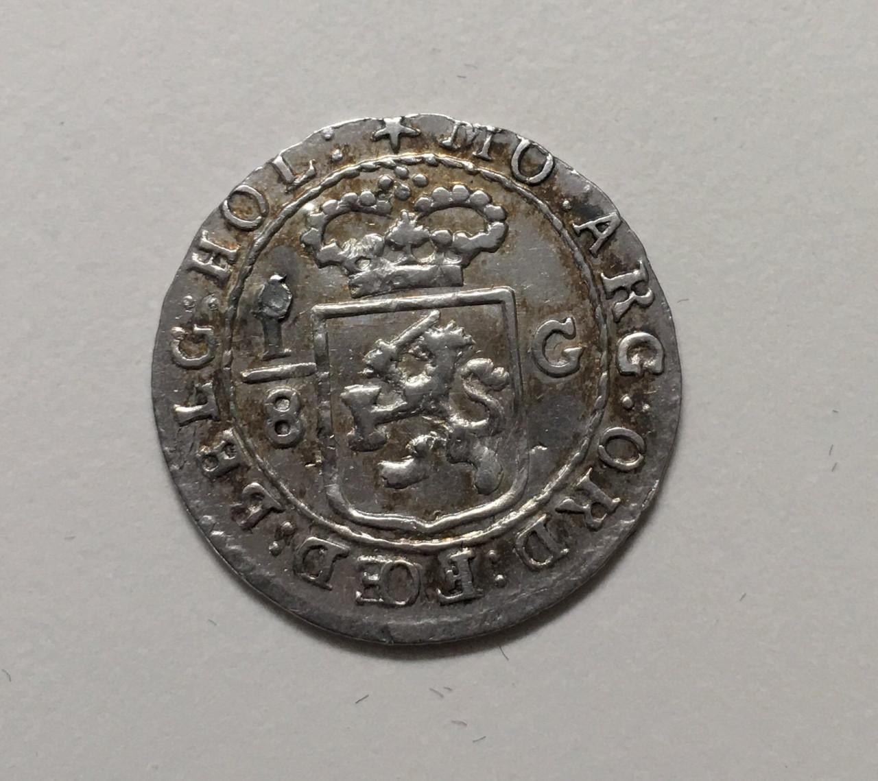 Zilveren 1/8 Scheepjesgulden 1802 – (Mooie originele kwaliteit)