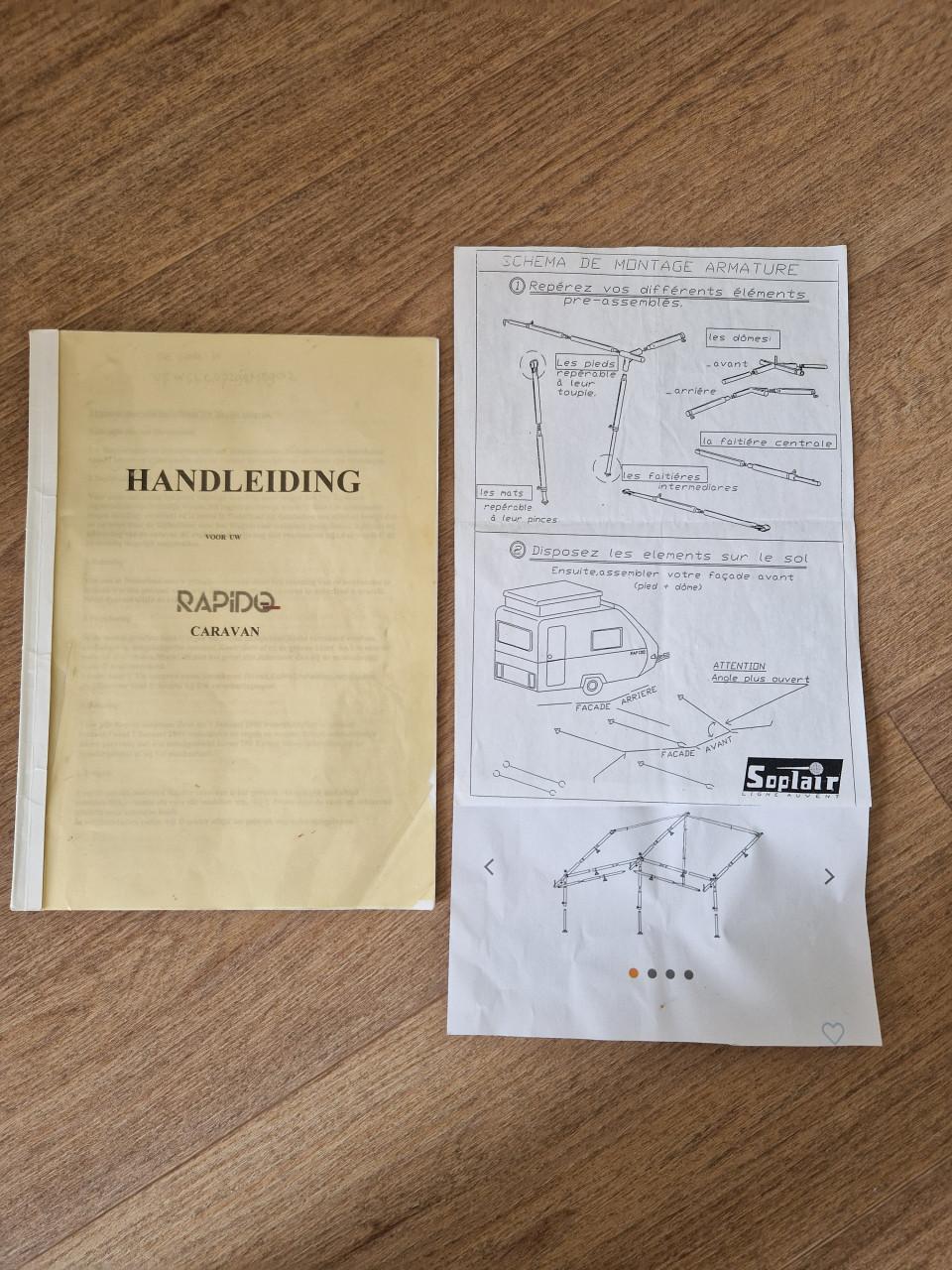 Te koop: Mooie Rapido Club 32 lichtgewicht hefdak caravan!