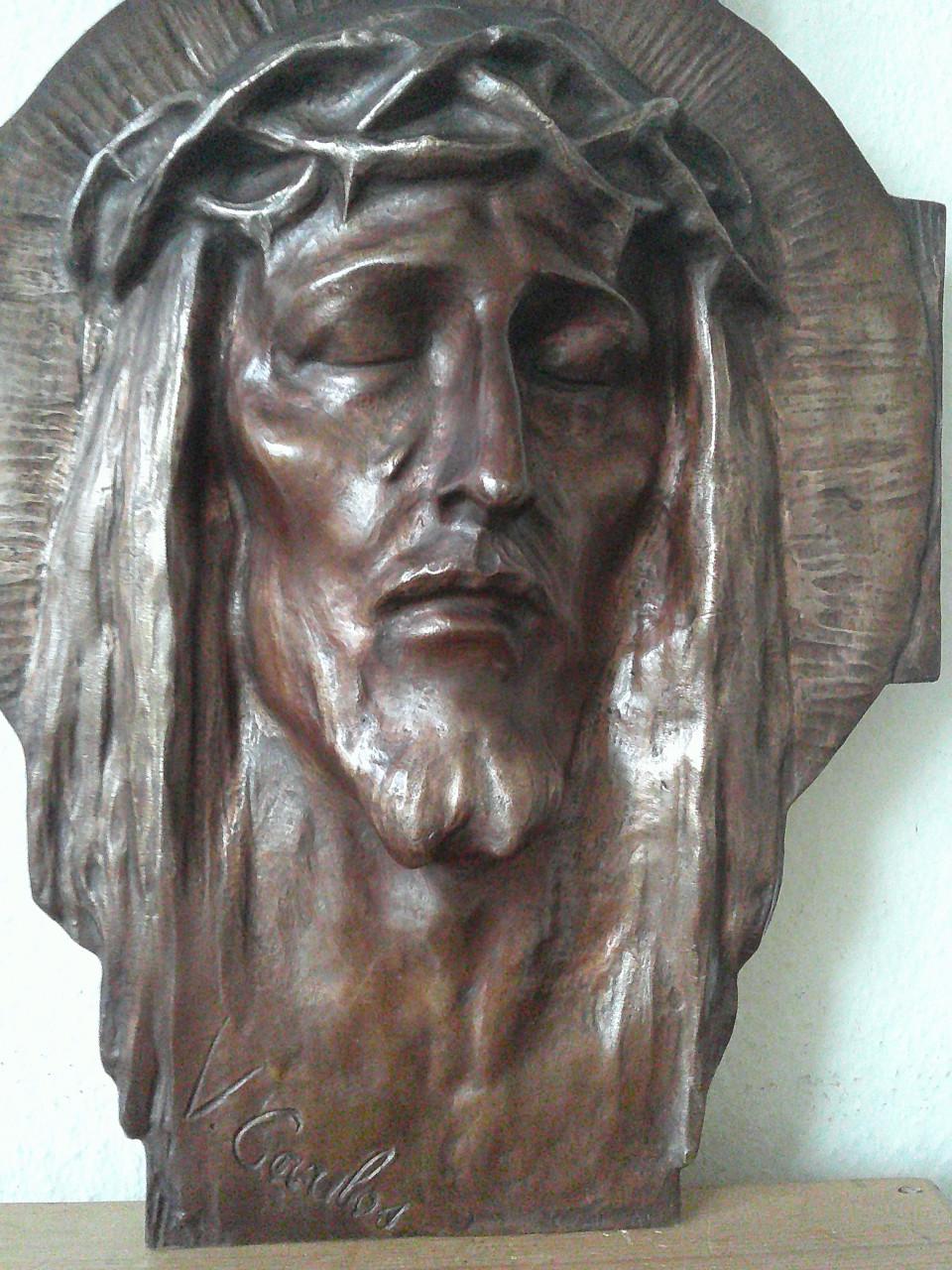 GESIGNEERDE RELIGIEUZE ART DECO PLAQUETTE JAREN '20