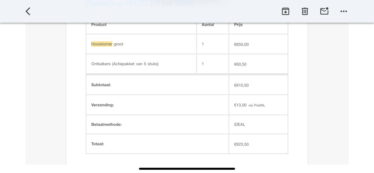 Grote hooistomer met 2 dtomers, zgan