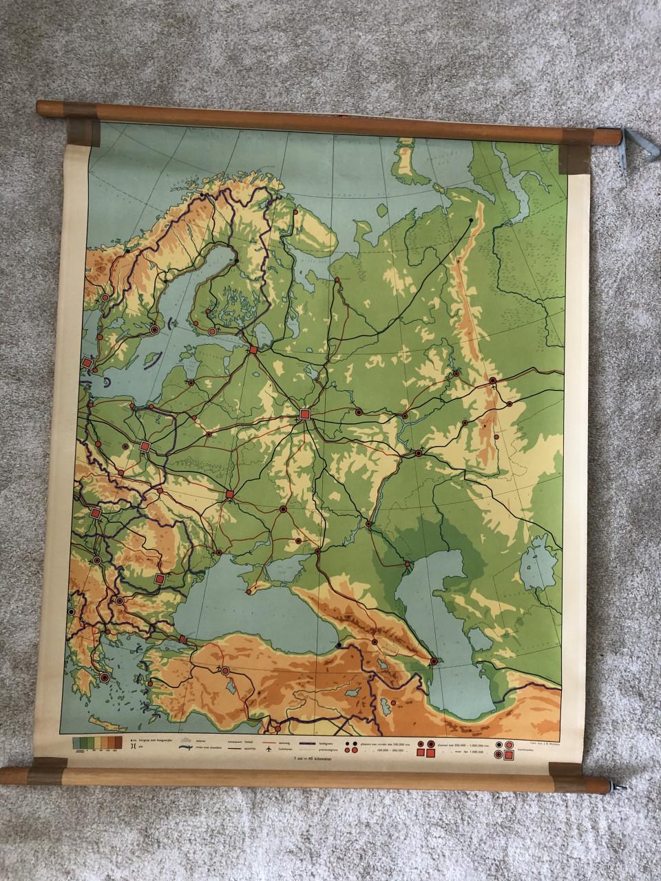 Oude landkaart Midden Europa