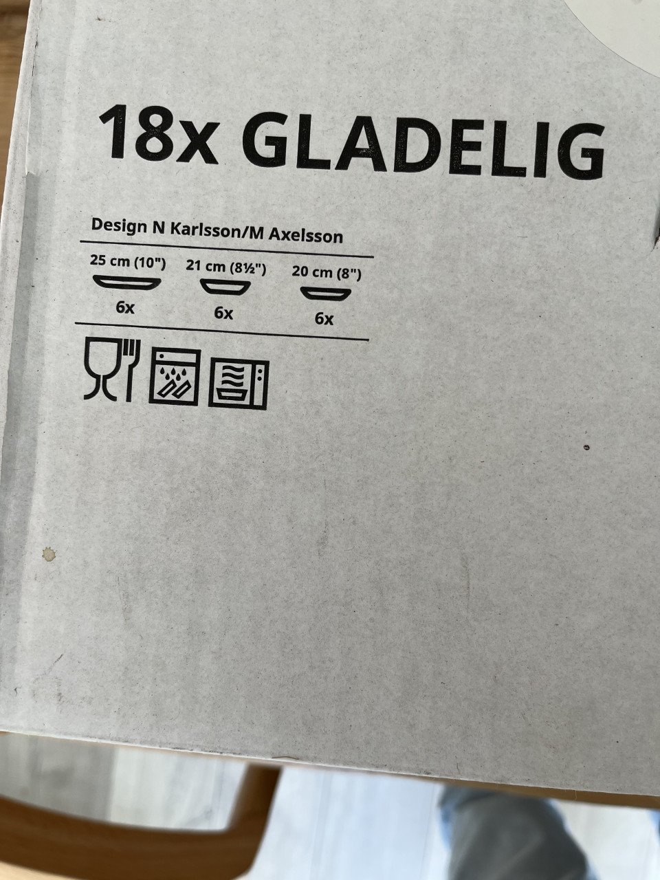 Servies 18 delig