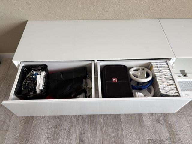 Tv meubel 3-delig wit hout en wit glas