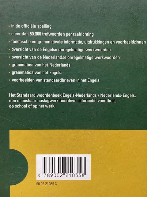 Het 'Standaard' woordenboek Nederlands-Engels/ Engels-Nederlands