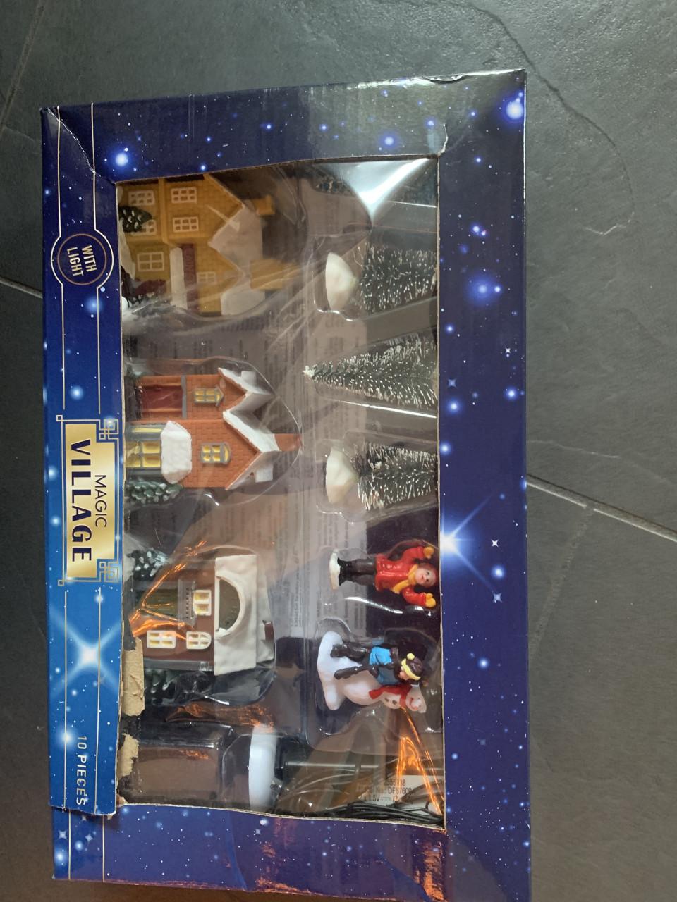 Verlicht kerstdorpje