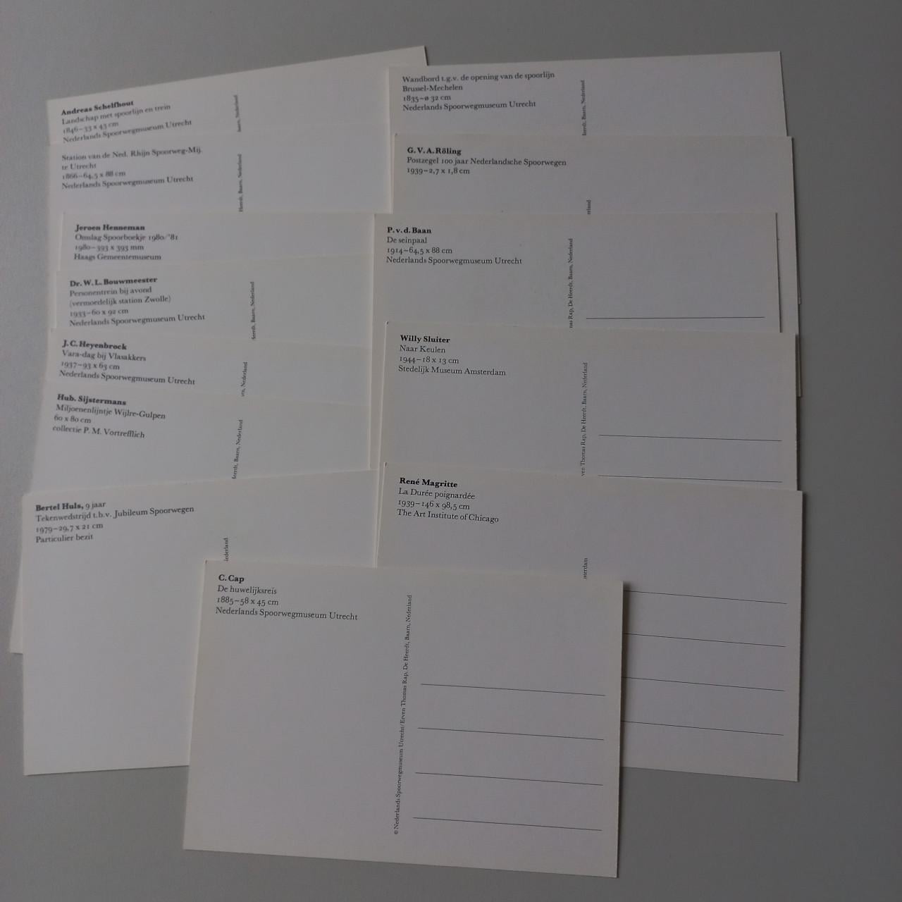 Ansichtkaarten 'Een spoorweg-schilderijenkabinet'