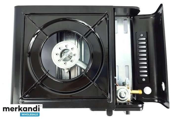 ADM draagbaar gasfornuis in zwarte kleur