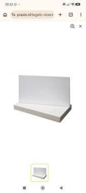 3 pakken matwitte keramische wandtegels 25 × 50 cm – 3 m²