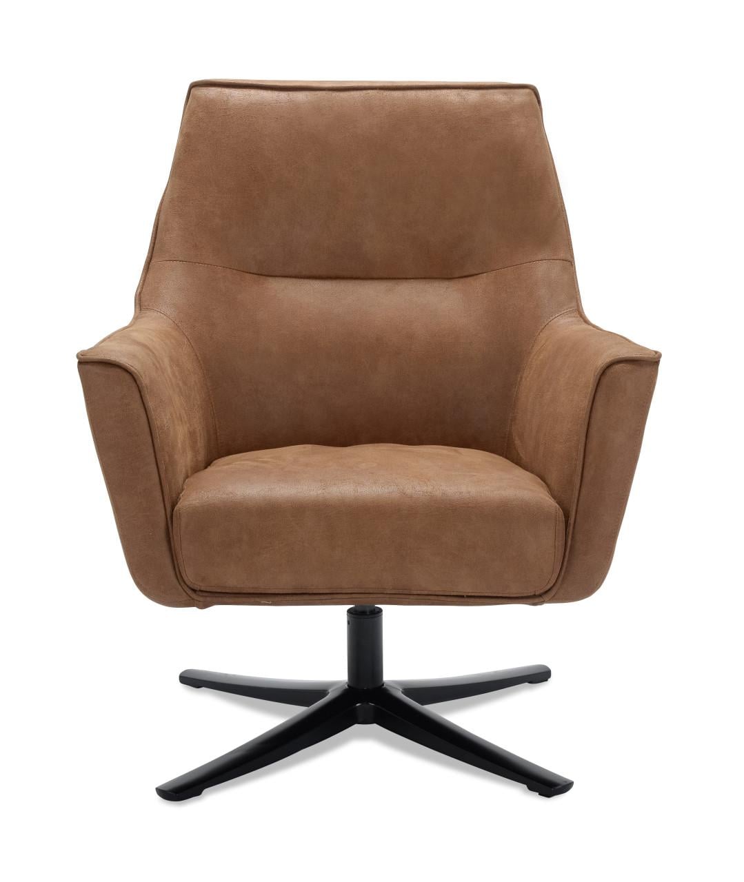 DRAAIFAUTEUIL IN WARME COGNAC TINT