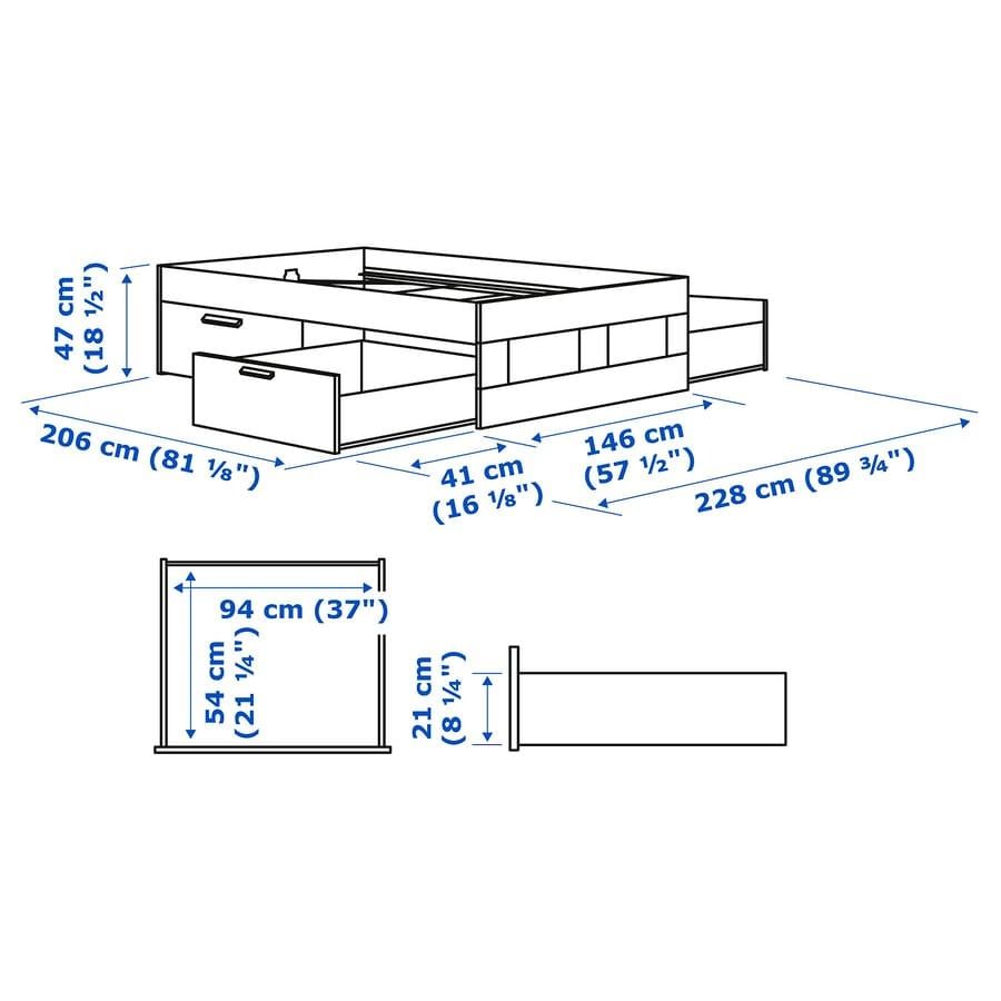 Ikea Brimnes ledikant 140x200
